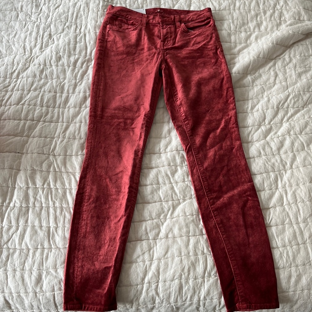 7 for all Mankind Super Skinny Denim. Red velvet